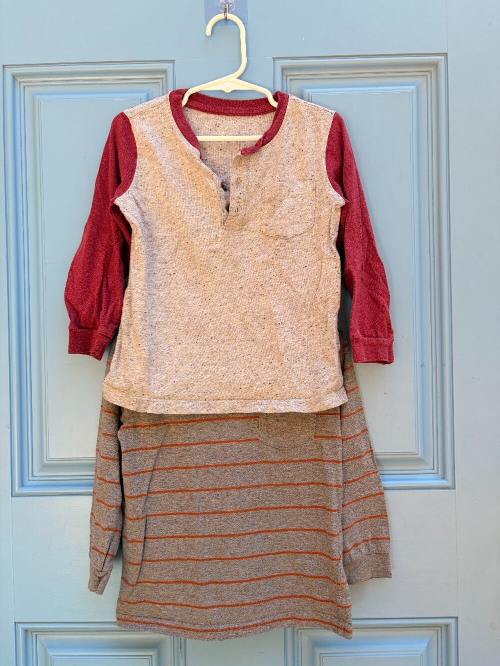 4T Long Sleeve Shirt Bundle Simple Joys Striped Henley 2 Pc